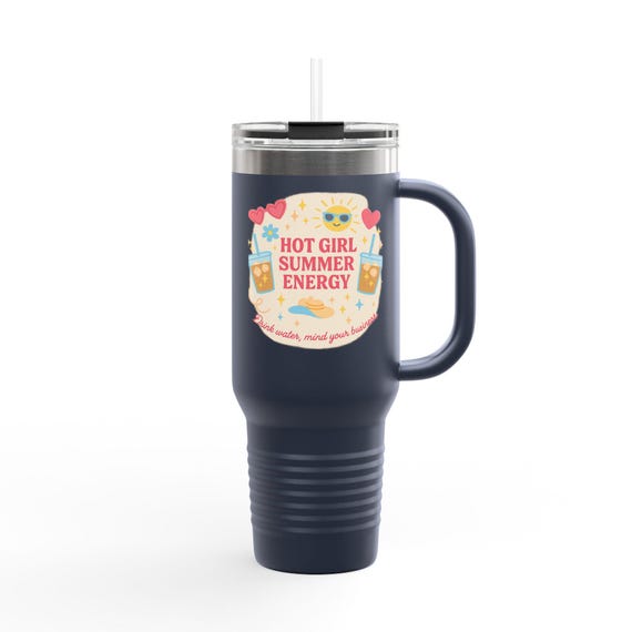 Hot Girl Summer Cold Cup Wrap - Iced Coffee Fitness PNG Design - Self-Care Summer Aesthetic Digital Download