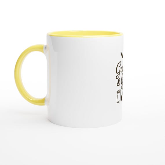 White 11oz Ceramic Mug with Color Inside