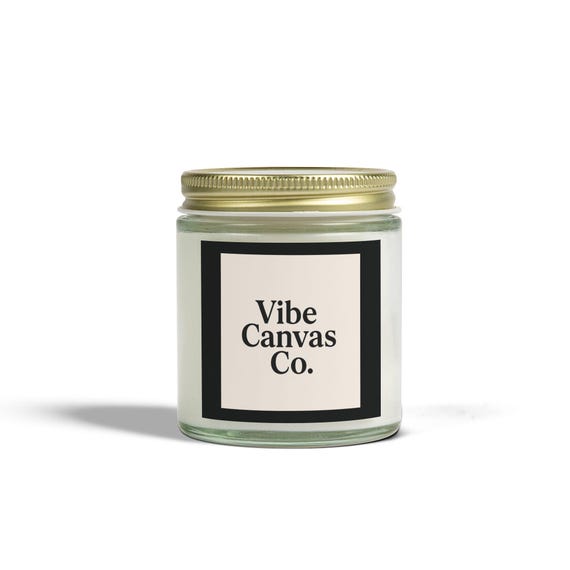 Scented Candle, Relaxation Gift, Wedding Favor, Coconut Apricot Wax, Custom Label Candle