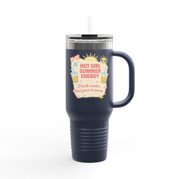 Hot Girl Summer Cold Cup Wrap PNG - Iced Coffee & Fitness Aesthetic - Digital Tumbler Sublimation Wrap