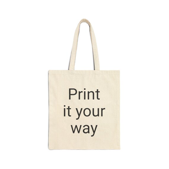 Personalized Cotton Canvas Tote Bag, Eco-Friendly Shopping Bag, Customizable Gift Bag, Market Tote, Beach Bag, Print It Your Way