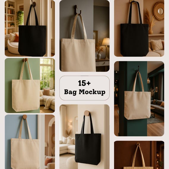 Eco Tote Bag Mockup Bundle, pictures of Econscious EC8000