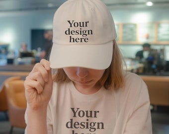 White Dad Cap Mockup: Yupoong YP Classic (Digital Download JPEGs