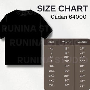 Gildan 64000 Size Chart Mockup, Gildan T-Shirt Size Guide, Gildan Unisex Sizing Chart, G64000 Size Guide, Gildan Size Chart, G 64000 Size