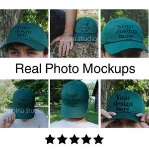 Spruce Dad Cap Mockup: Yupoong YP Classic (digitala nedladdningar i JPEG-format)