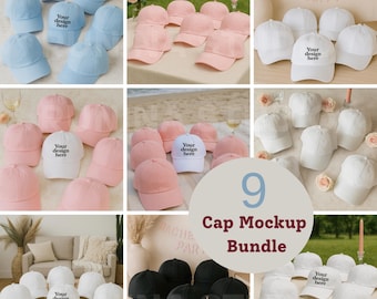 Yupoong Dad Hat Mockup Bundle: Baseball Cap Photo Overlays (JPEG Digital Download