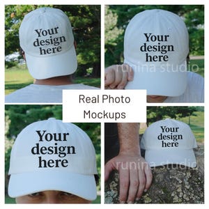Baseball hat mockup, White cap mock up, White Yupoong YP Classic Dad Cap mockup, cap mockup, Classic Dad Cap mockup, Cap Mockups, Man Mockup