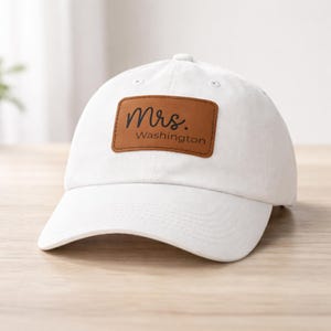 Custom Mrs Last Name Hat | Personalized Bride Cap