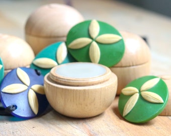 Frangipani Solid Perfume Plumeria in Natural Wooden pot