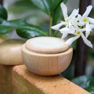 Frangipani Solid Perfume Plumeria in Natural Wooden pot image 8