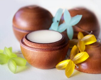 Frangipani Solid Perfume Plumeria in Natural Wooden pot