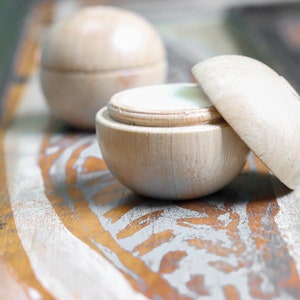 Frangipani Solid Perfume Plumeria in Natural Wooden pot image 5