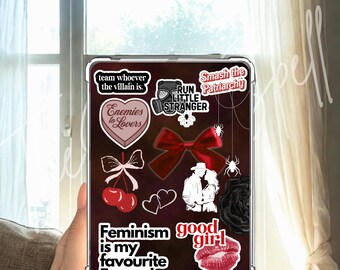 Wkładka do Kindle'a z powieścią Dark Romance | BookTok Romance Aesthetic | Wkładka do Kindle'a do druku | Pobieranie cyfrowe