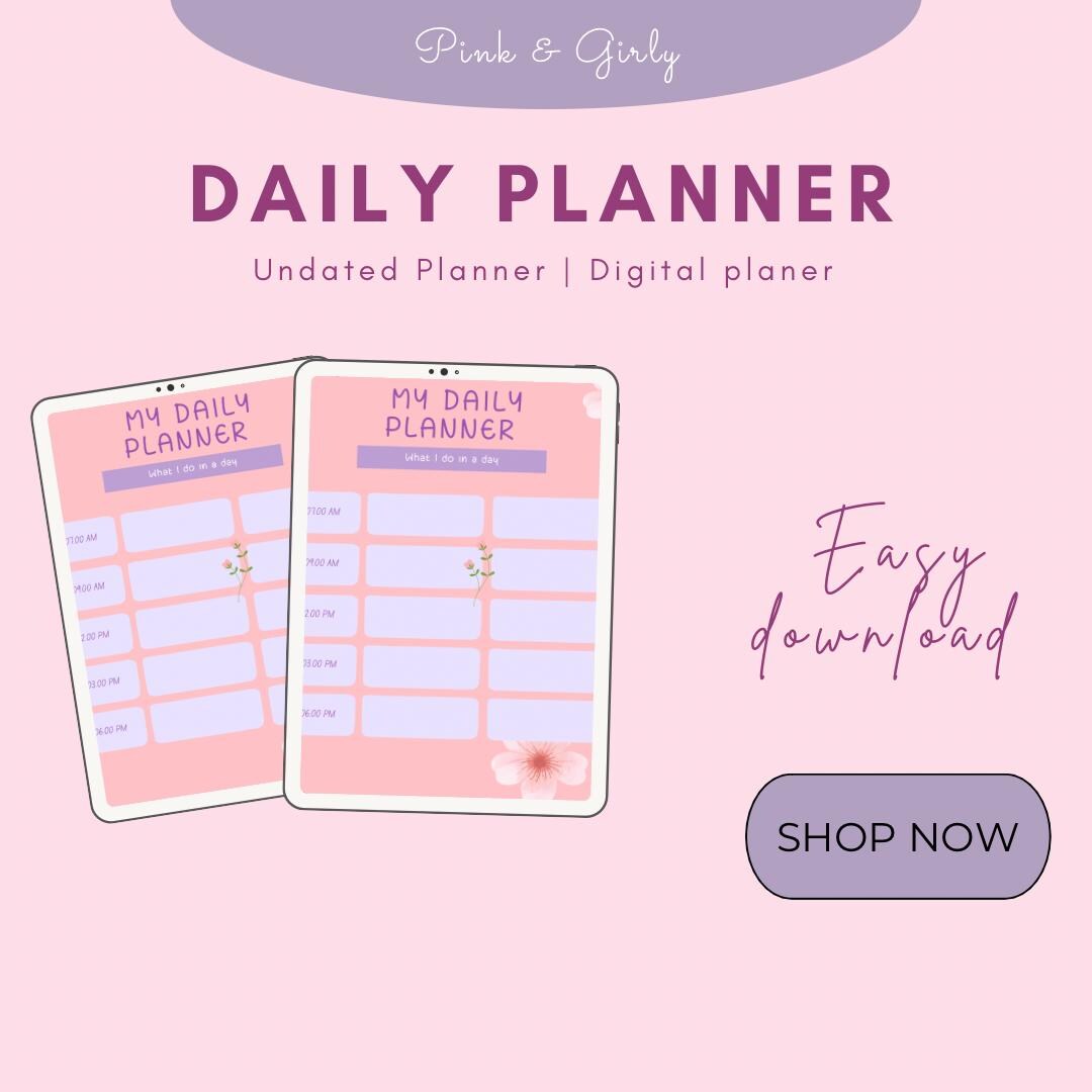 Pink Girly Daily Planner Printable: To-do List, A4 (PDF Download) - Etsy