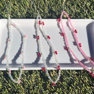 Cherry phone strap handmade phone charm assorted colors phone accessoriess