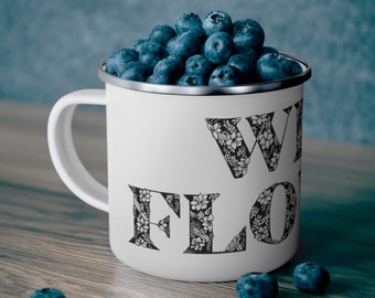 WildFlower Enamel Camping Mug