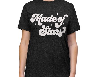 Made of Stars Unisex Tee, Hand Drawn Tee, Celestial Shirt, Skyline Fever, Unisex Triblend Tee