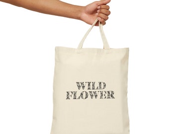 WildFlower Cotton Canvas Tote Bag