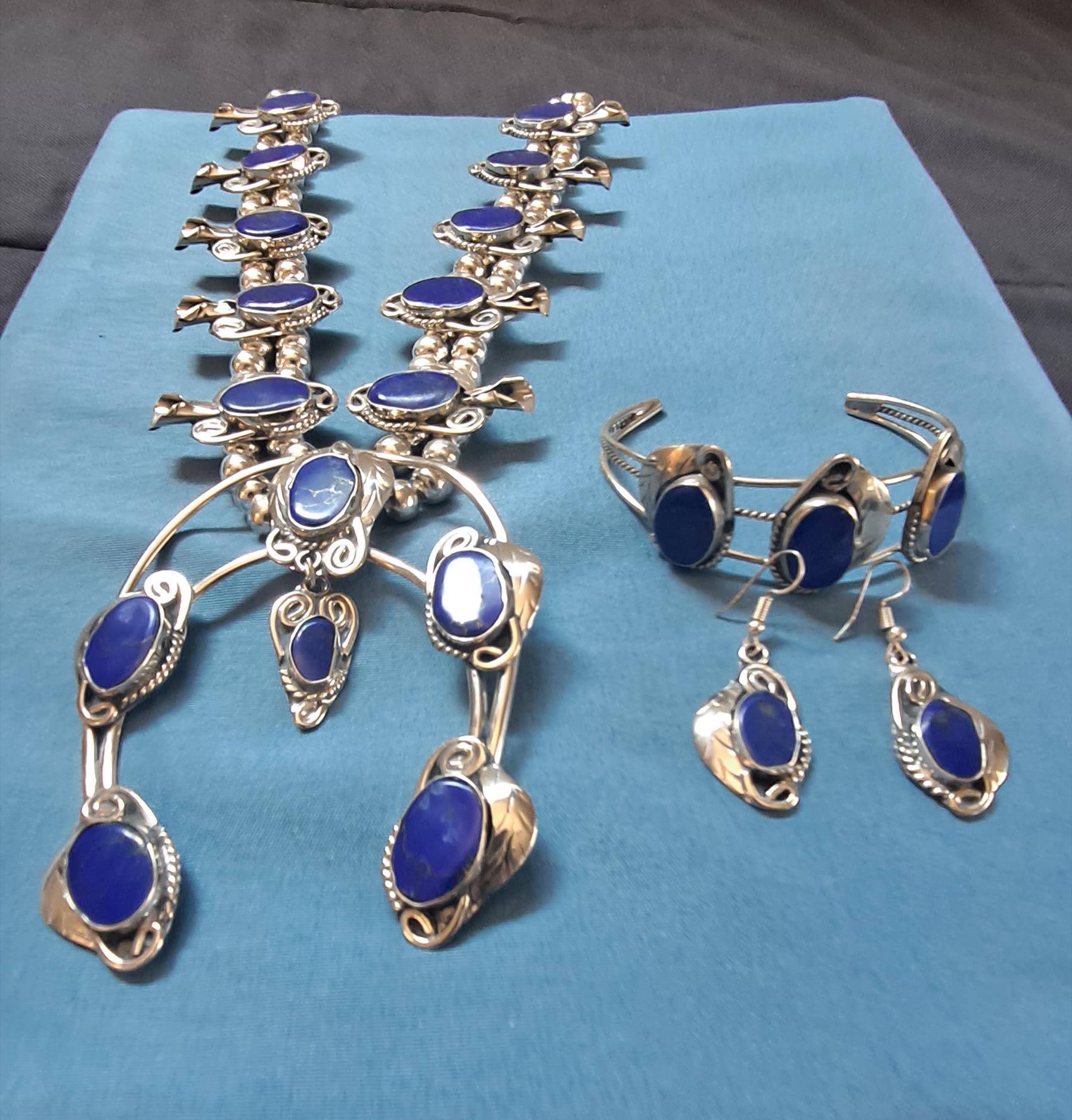 アクセサリー Vintage Mexican Silver Lapis Necklace925 Mexican Lapis Necklace - Etsy