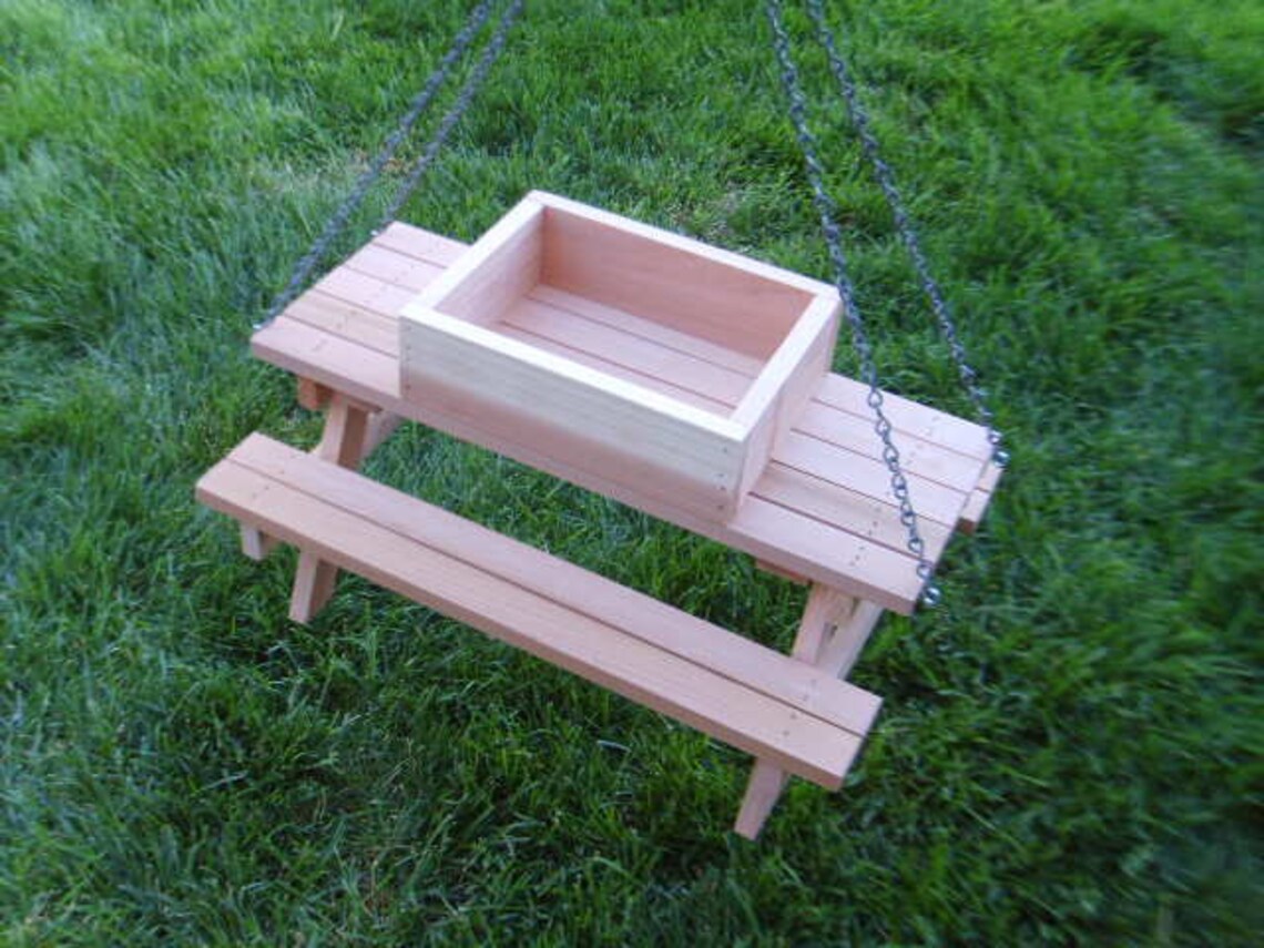 Picnic table bird feeder Etsy