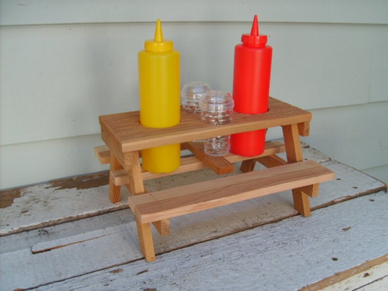 Picnic Table Condiment Holder Etsy