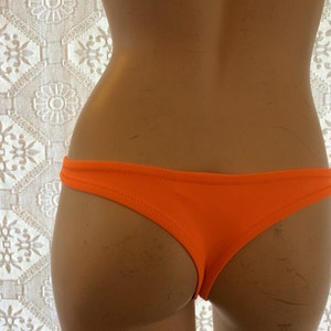 INDIE ATTIRE - Thong Bikini Bottom - Neon Orange