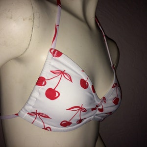INDIE ATTIRE - The Hannah Top - White with Red Cherries