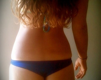 INDIE Kleidung - Thong Bikini Bottom - glänzend dunkelblau