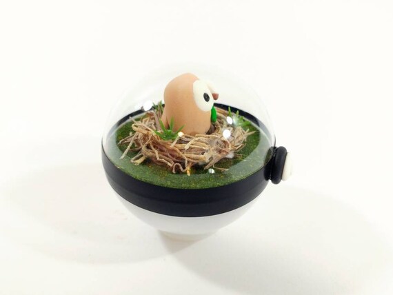 Rowlet Pokeball Terrarium Forest Nest Environment