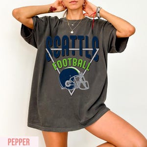 Seattle Football Vintage Style Comfort Colors T-Shirt, Seattle Football Tshirt, Football Tshirt, Sunday Football