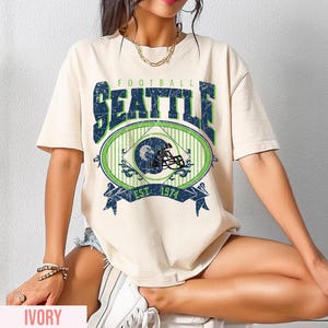 Seattle Football Vintage Style Comfort Colors T-Shirt, Seattle Football Tshirt, Football Tshirt, Sunday Football
