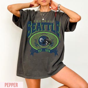 Seattle Football Vintage Style Comfort Colors T-Shirt, Seattle Football Tshirt, Football Tshirt, Sunday Football