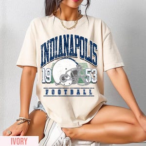 Indianapolis Football Vintage Style Comfort Colors T-Shirt, Indianapolis Football Tshirt, Football Tshirt, Sunday Football