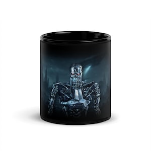 Terminator T-800 Endoskeleton Black Mug - Movie Geek Gift, Sci-Fi Geek Mug