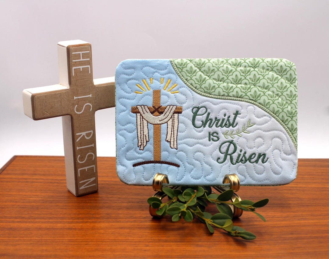 Christ is Risen Mug Rug for Machine Embroidery 5x7 Hoops - Etsy