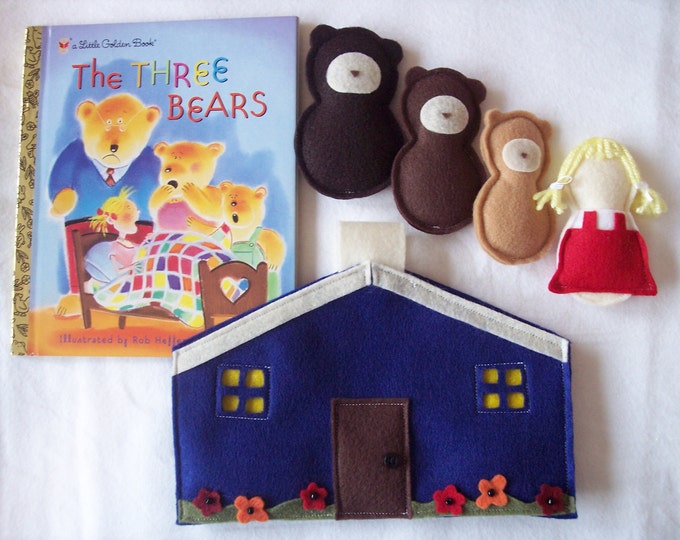 Goldilocks and the Three Bears Playhouse Set With Plush Etsy