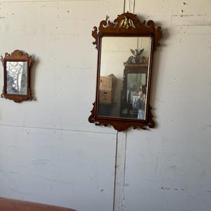 Antique Federal Wall Mirror with Gilded Eagle Crest – Scroll Carved Frame. Local Pickup Only – No Shipping Available. Costa Mesa, CA.