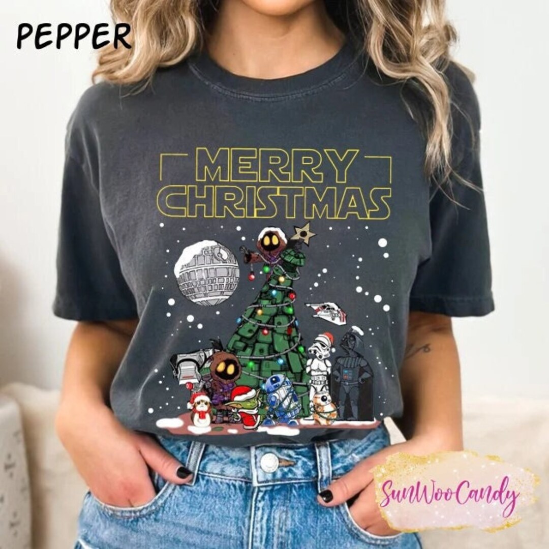 Star Wars Christmas Shirt Star Wars Disney Shirt Star Wars Etsy