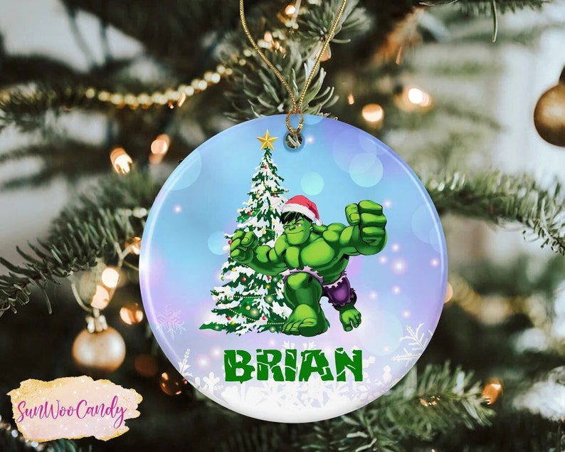 Personalized Hulk Ornament Marvel Ornament Avengers - Etsy