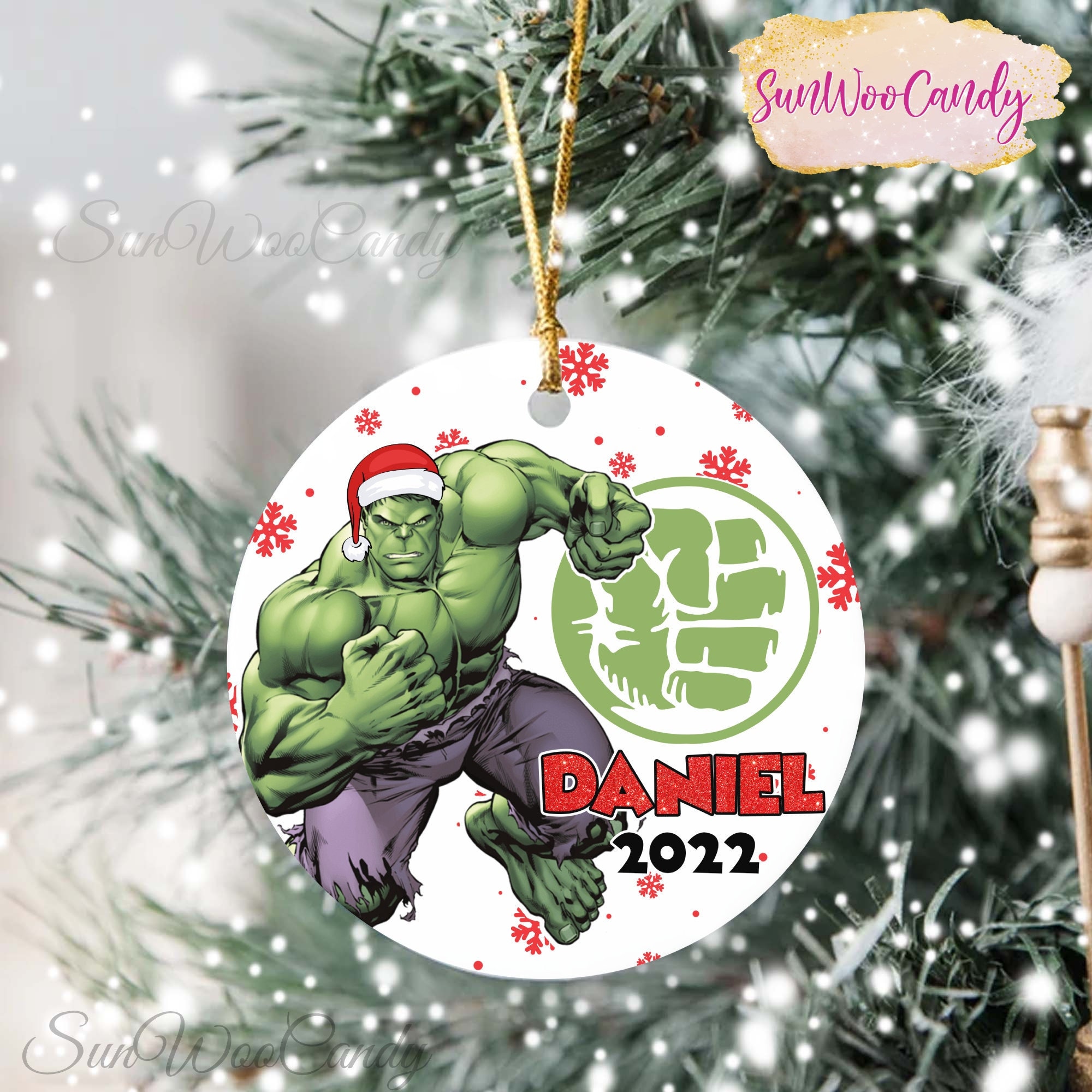 Personalized Hulk Ceramic Ornament