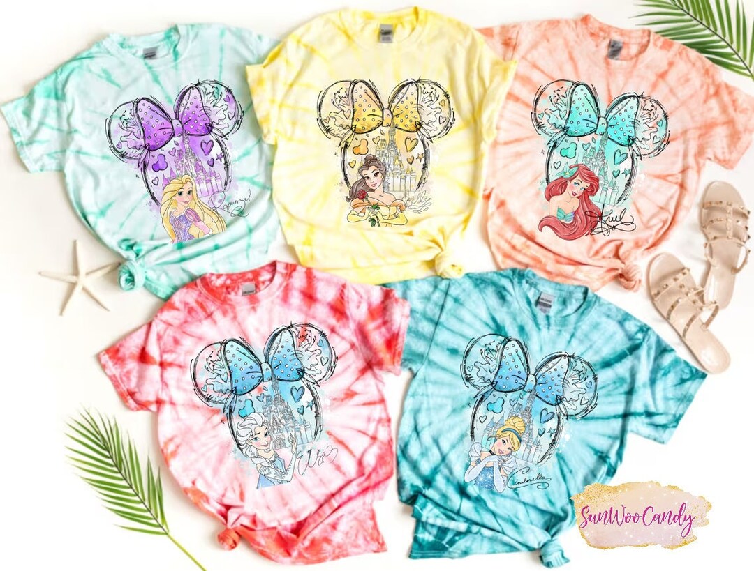 womens tie dye disney shirt