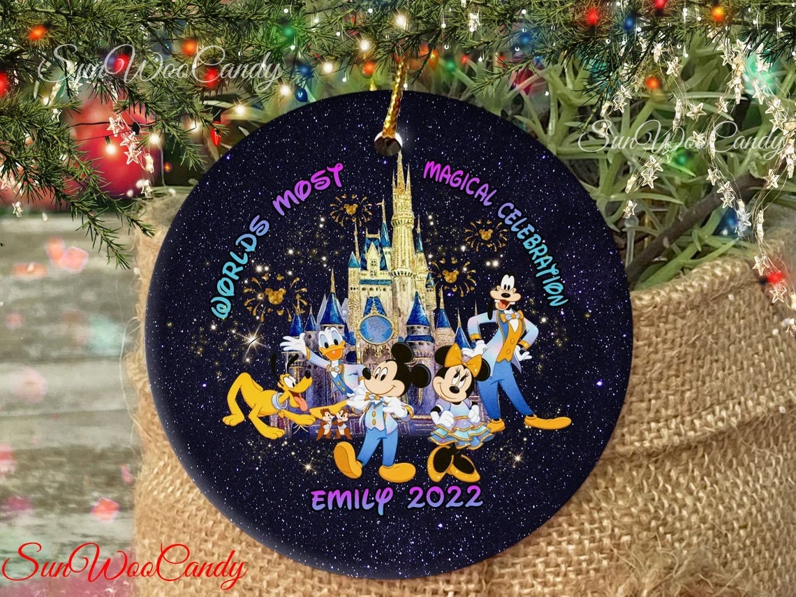 Personalized Disneyland Ornament, Magic Kingdom Ornament