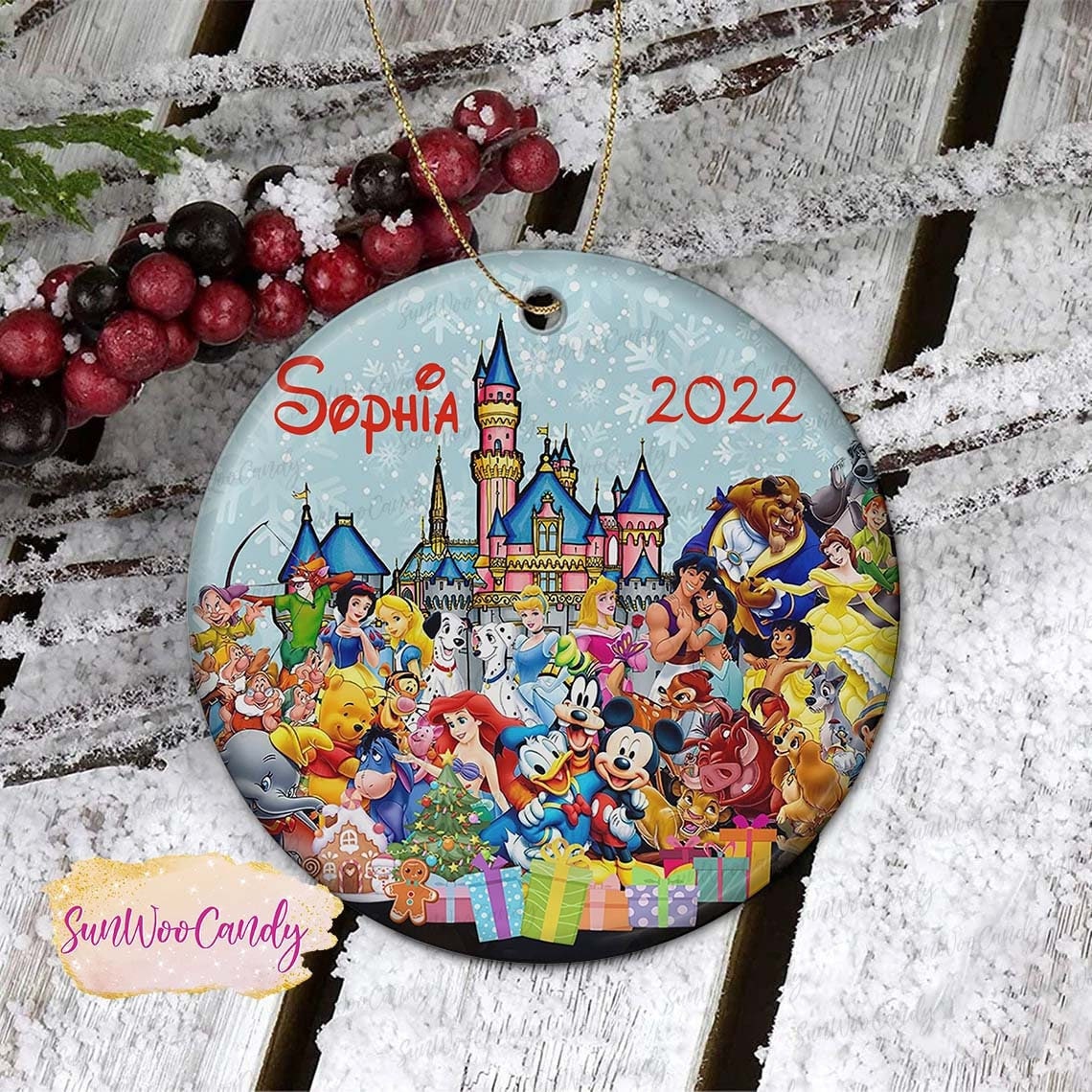 Discover Personalized Disney Character Ceramic Ornament