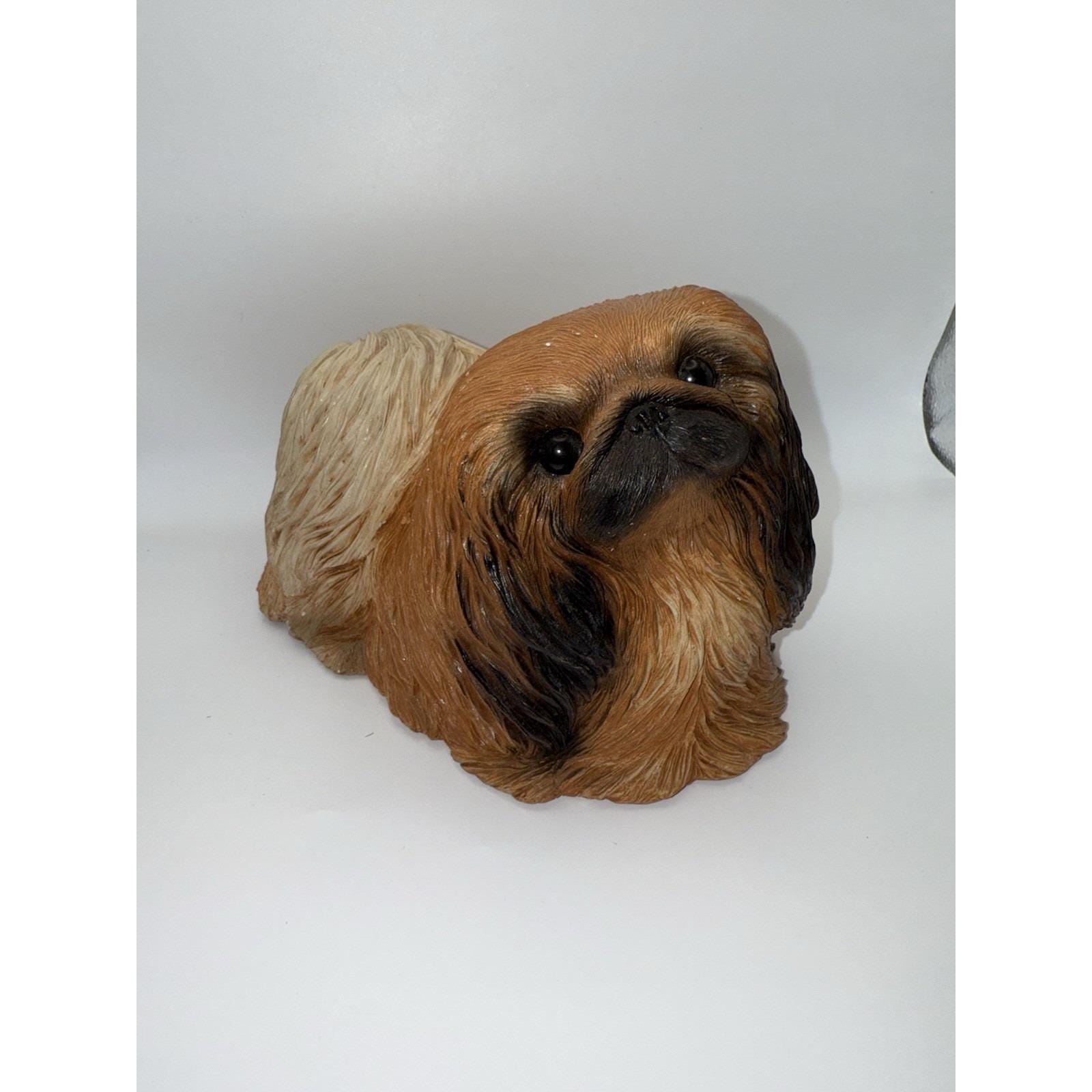 SANDICAST 犬の置物 茶色とクリーム SANDICAST 犬の置物 茶色とクリーム SANDICAST 犬の置物 茶色と
