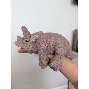 Folktails By Folkmanis Triceratops Full Body Hand Puppet Dinosaur Plush