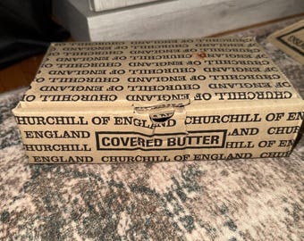 Blue Willow Covered 2 Piece Butter Dish by Churchill - Made In England