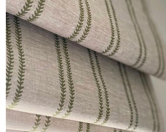 Peony and sage Roman shades