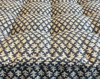 Sister parish Burma performance fabric used in a French cushion