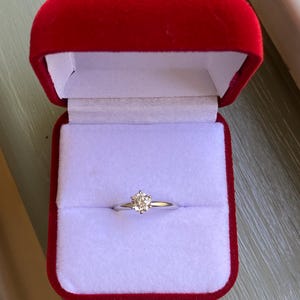 Antique 14K white gold 0.5 diamond Solitaire Ring