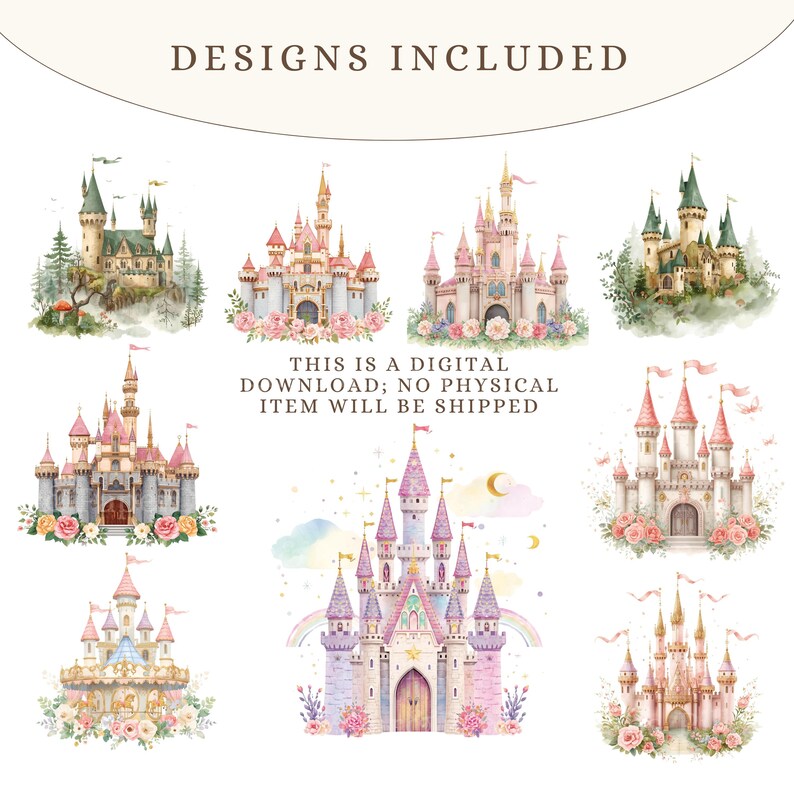 Princess Castle Clipart PNG, Magical Fairytale Castle, Pink Castle ...